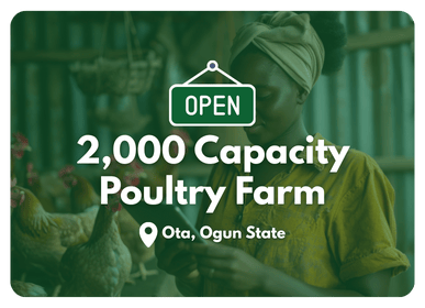 2,000 capacity poultry farm